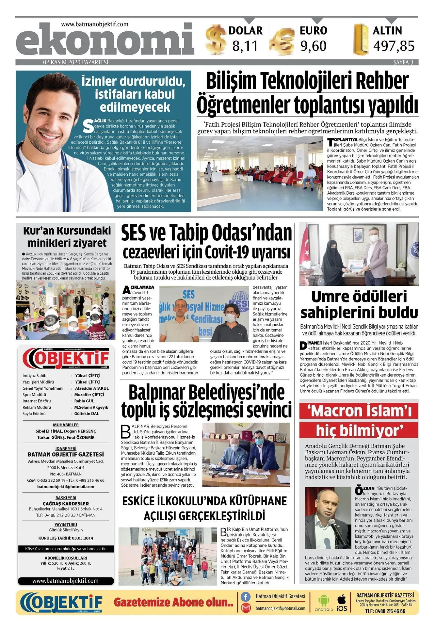 02.11.2020 tarihli sayı, 3. sayfa