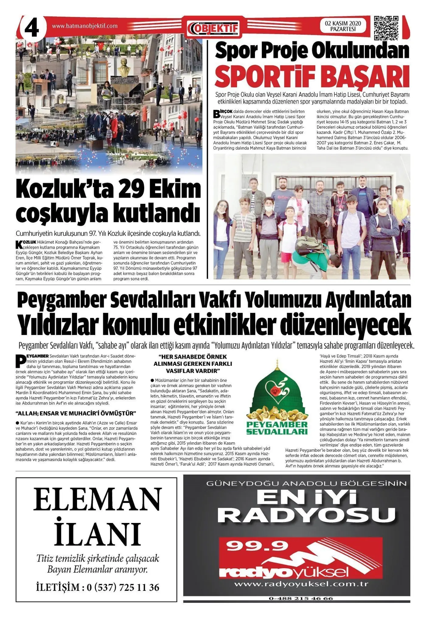 02.11.2020 tarihli sayı, 4. sayfa