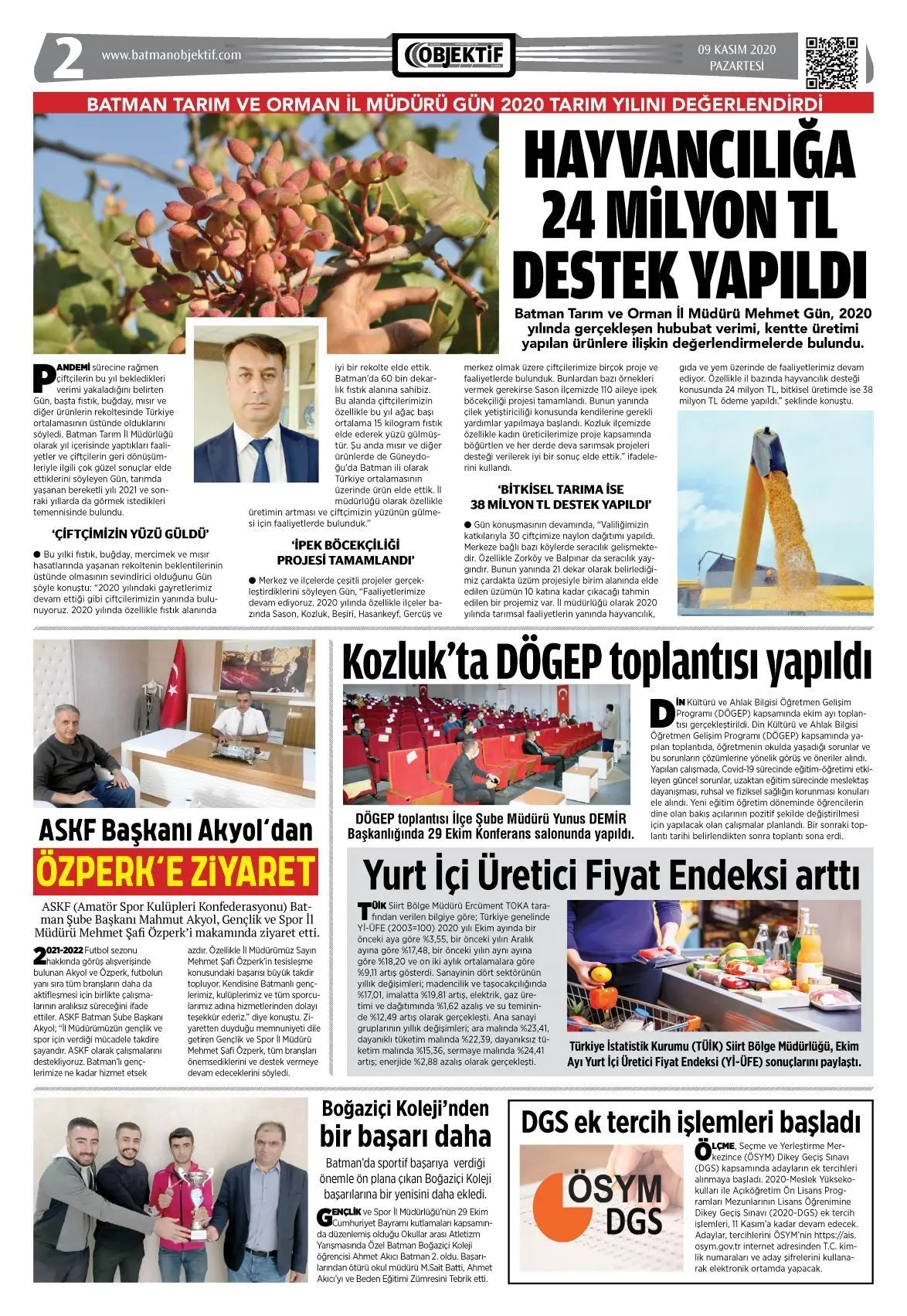 09.11.2020 tarihli sayı, 2. sayfa