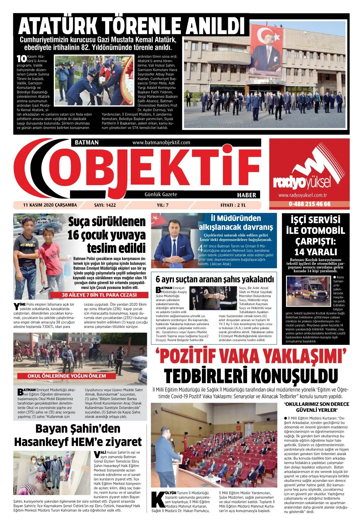 10.11.2020 tarihli sayı, 1. sayfa
