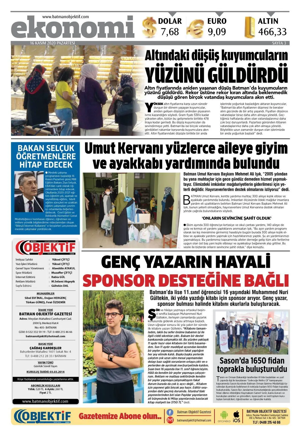 15.11.2020 tarihli sayı, 3. sayfa
