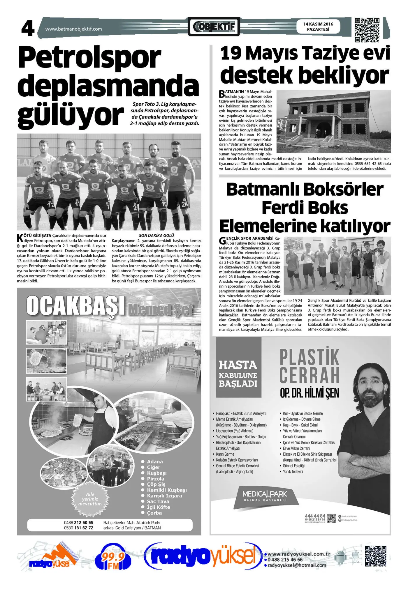 14.11.2016 tarihli sayı, 4. sayfa