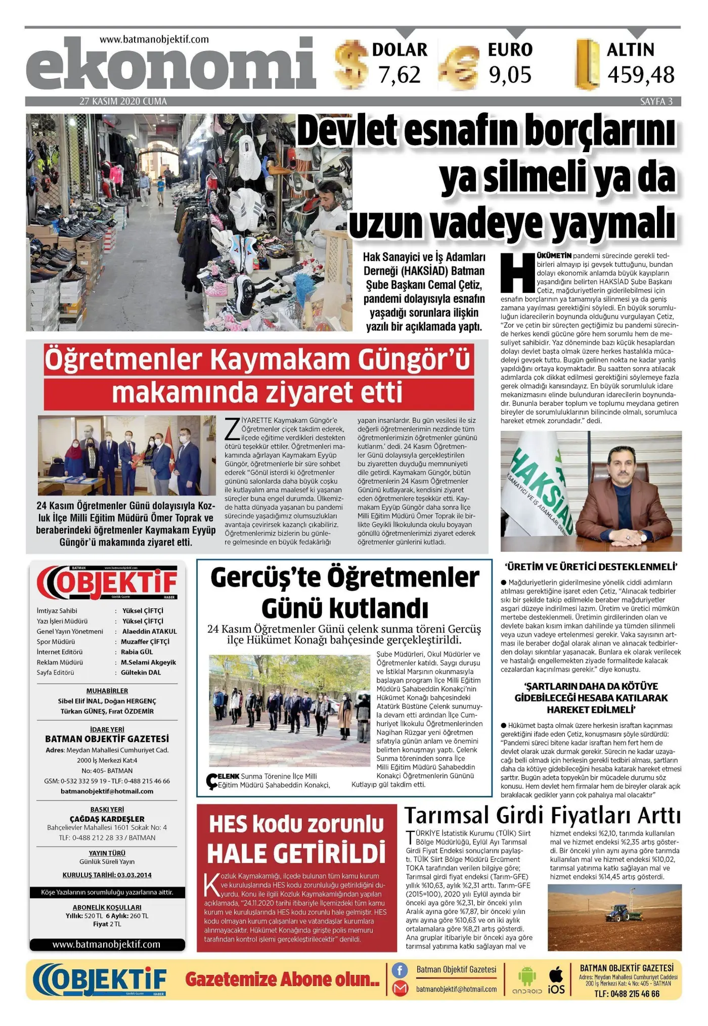 26.11.2020 tarihli sayı, 3. sayfa