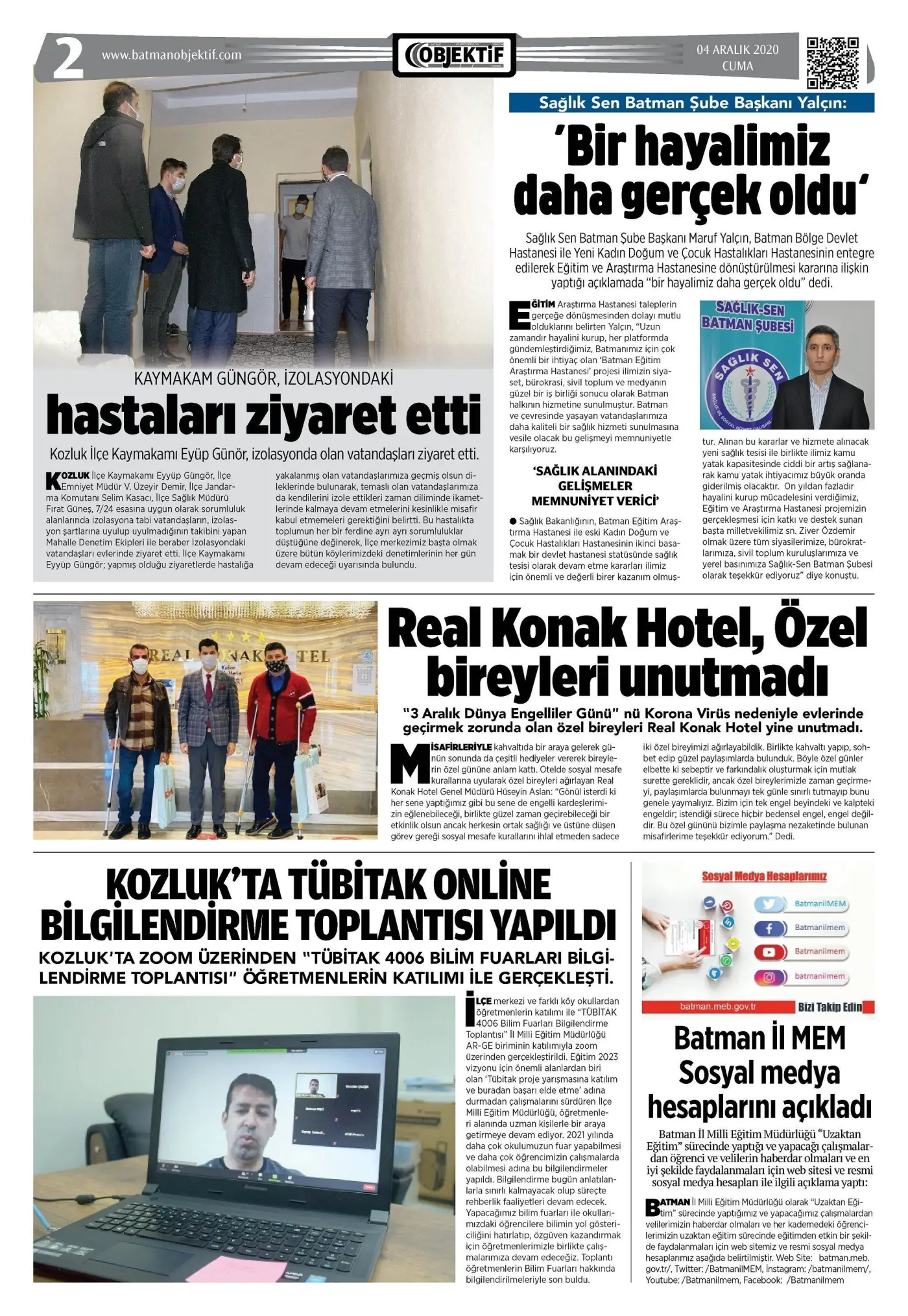 03.12.2020 tarihli sayı, 2. sayfa