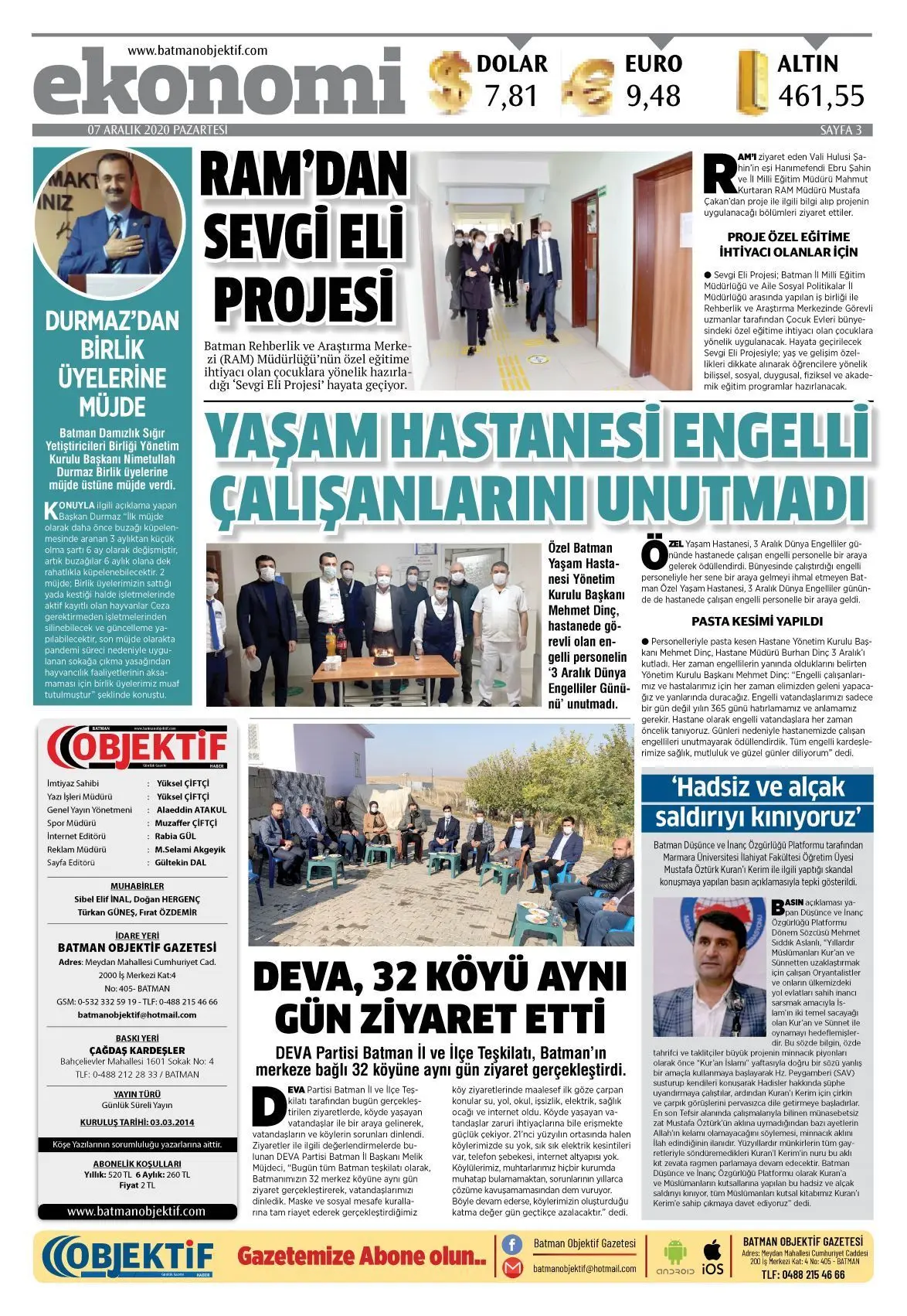 06.12.2020 tarihli sayı, 3. sayfa