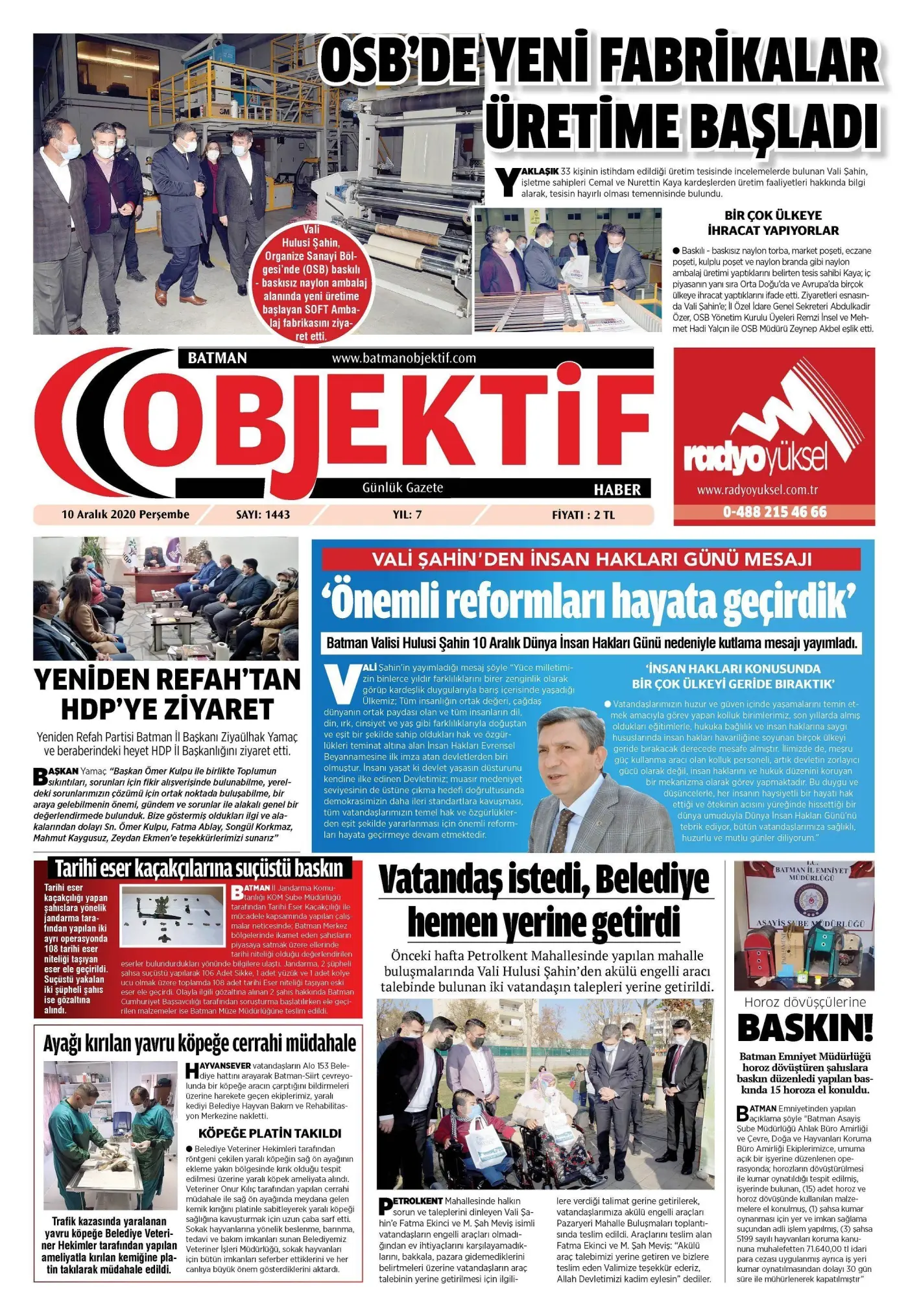 09.12.2020 tarihli sayı, 1. sayfa