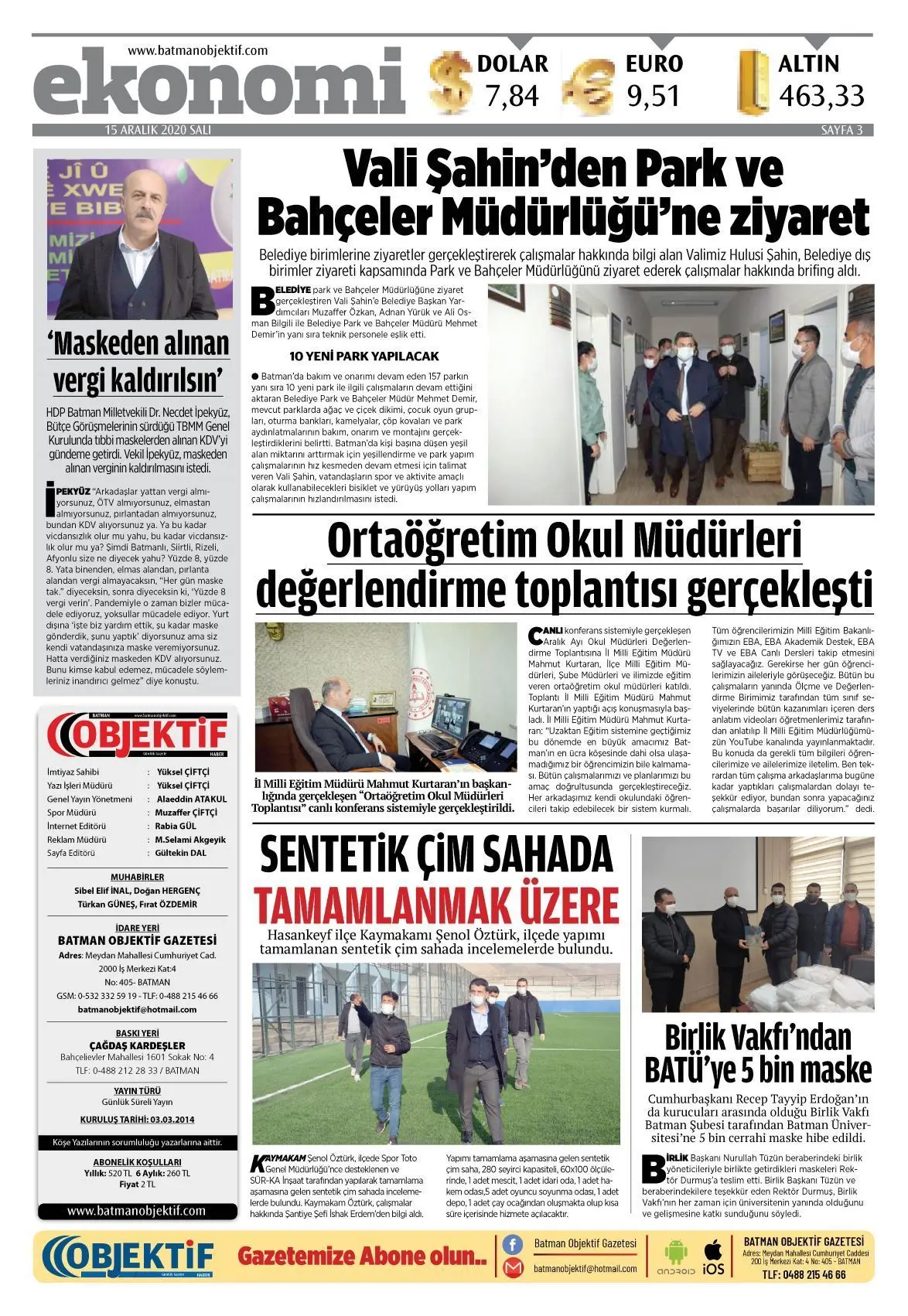 14.12.2020 tarihli sayı, 3. sayfa