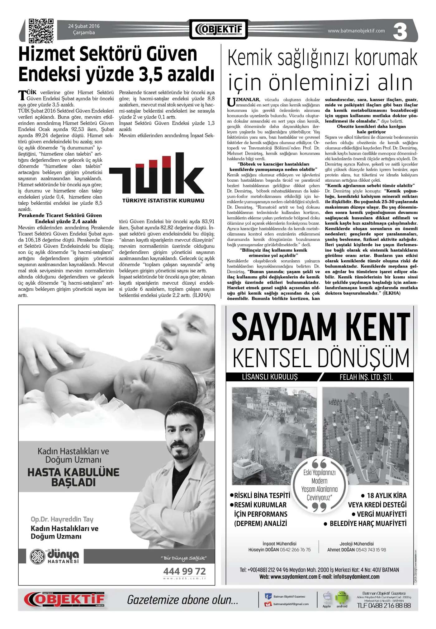 24.02.2016 tarihli sayı, 3. sayfa