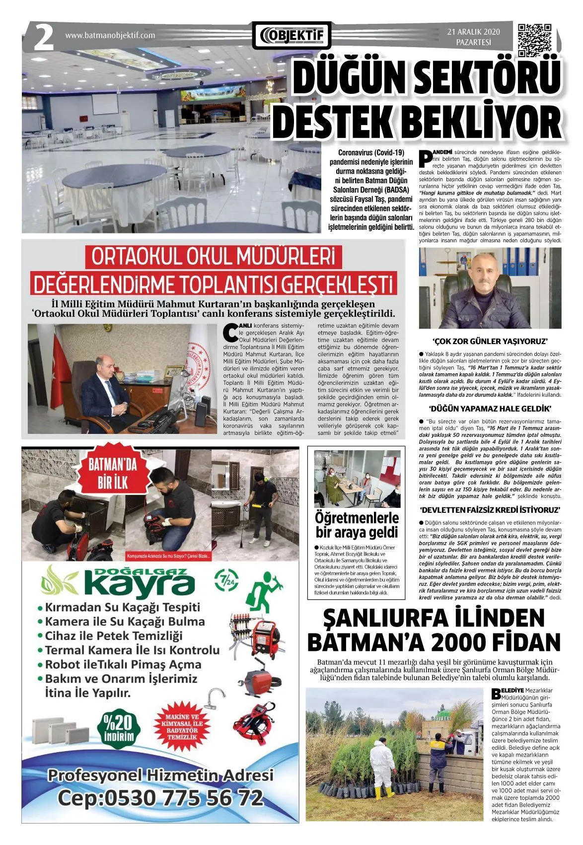 20.12.2020 tarihli sayı, 2. sayfa