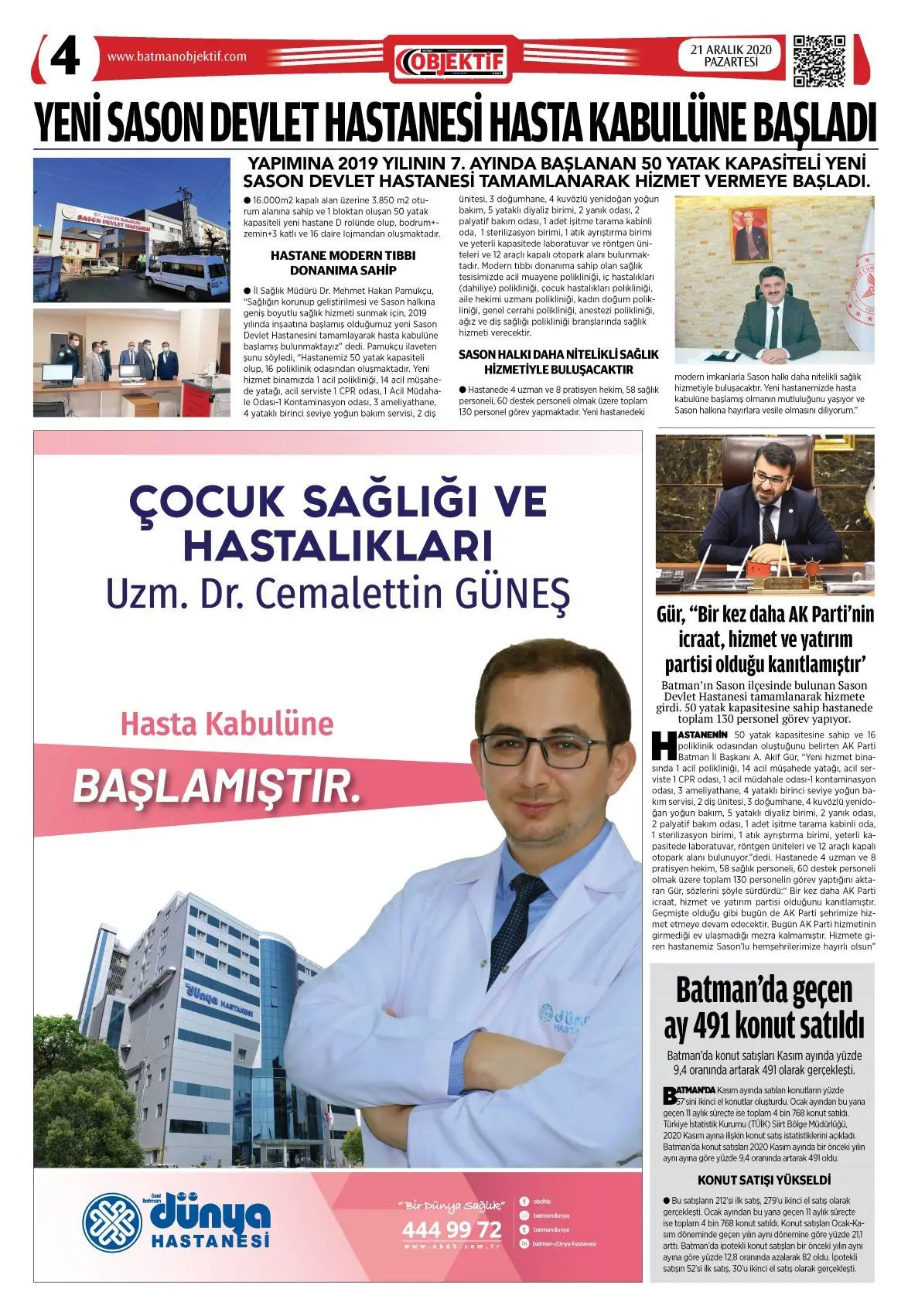 20.12.2020 tarihli sayı, 4. sayfa