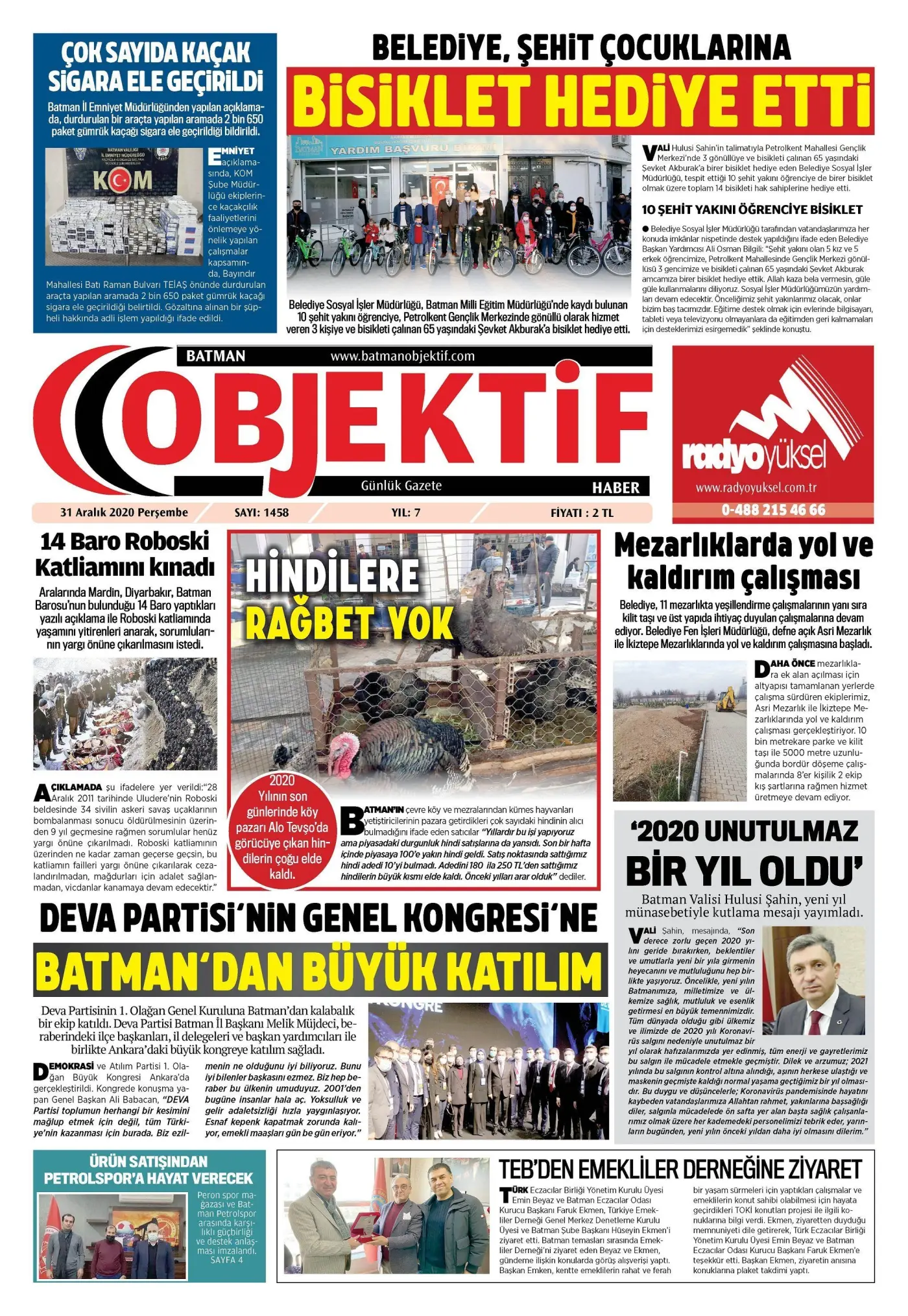 30.12.2020 tarihli sayı, 1. sayfa