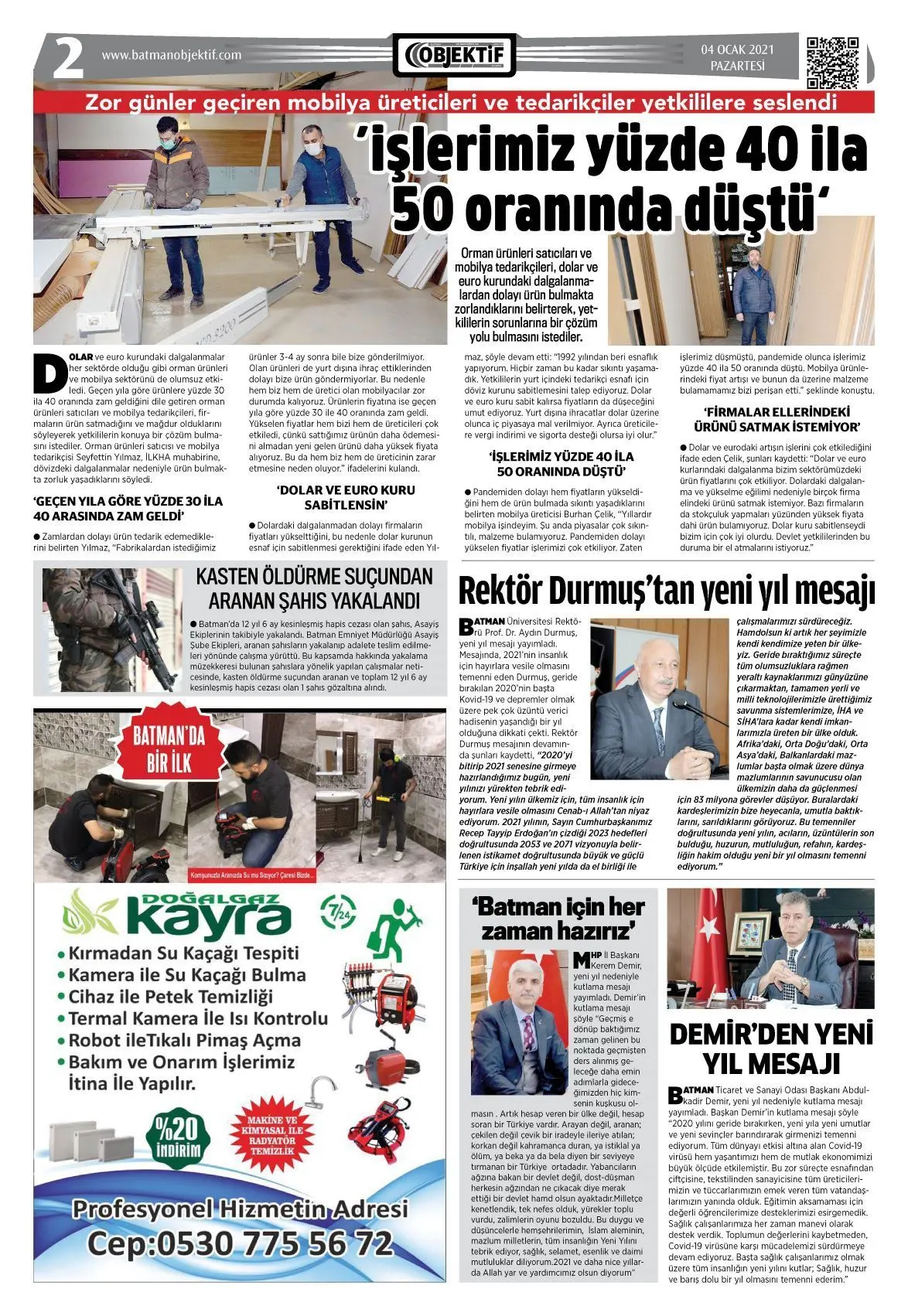 04.01.2021 tarihli sayı, 2. sayfa