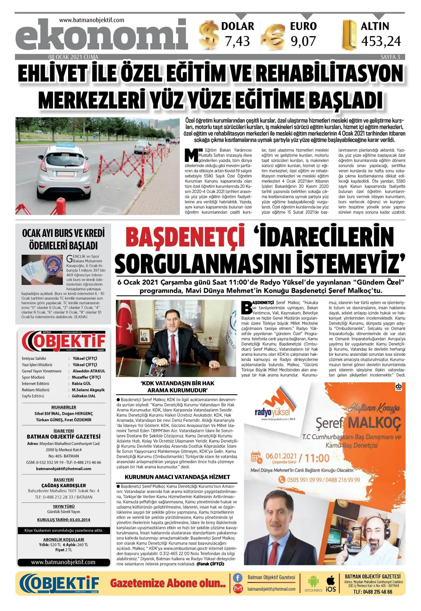 07.01.2021 tarihli sayı, 3. sayfa