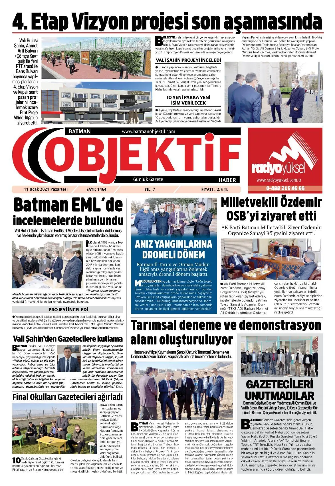 10.01.2021 tarihli sayı, 1. sayfa