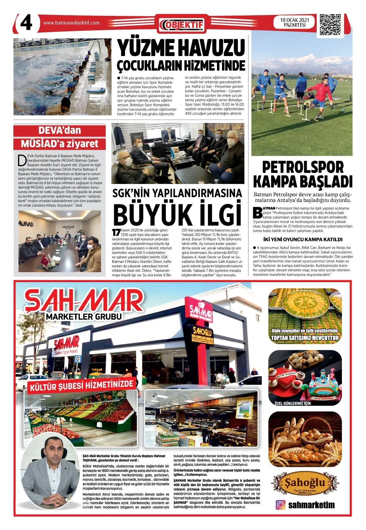 18.01.2021 tarihli sayı, 4. sayfa
