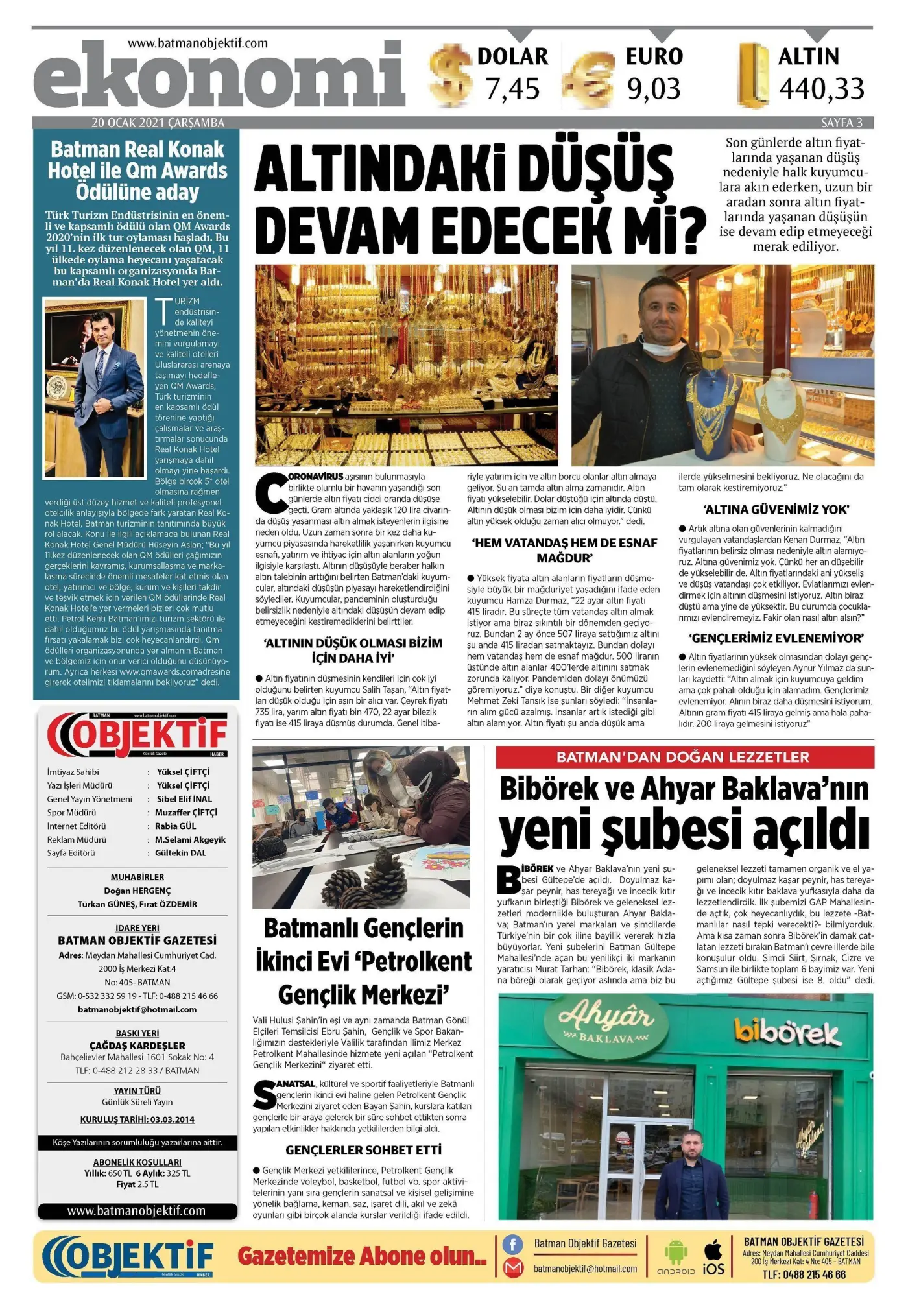 19.01.2021 tarihli sayı, 3. sayfa