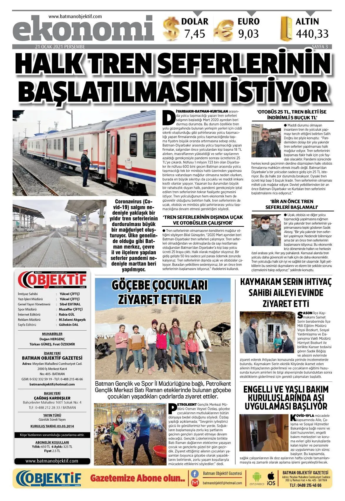 20.01.2021 tarihli sayı, 3. sayfa