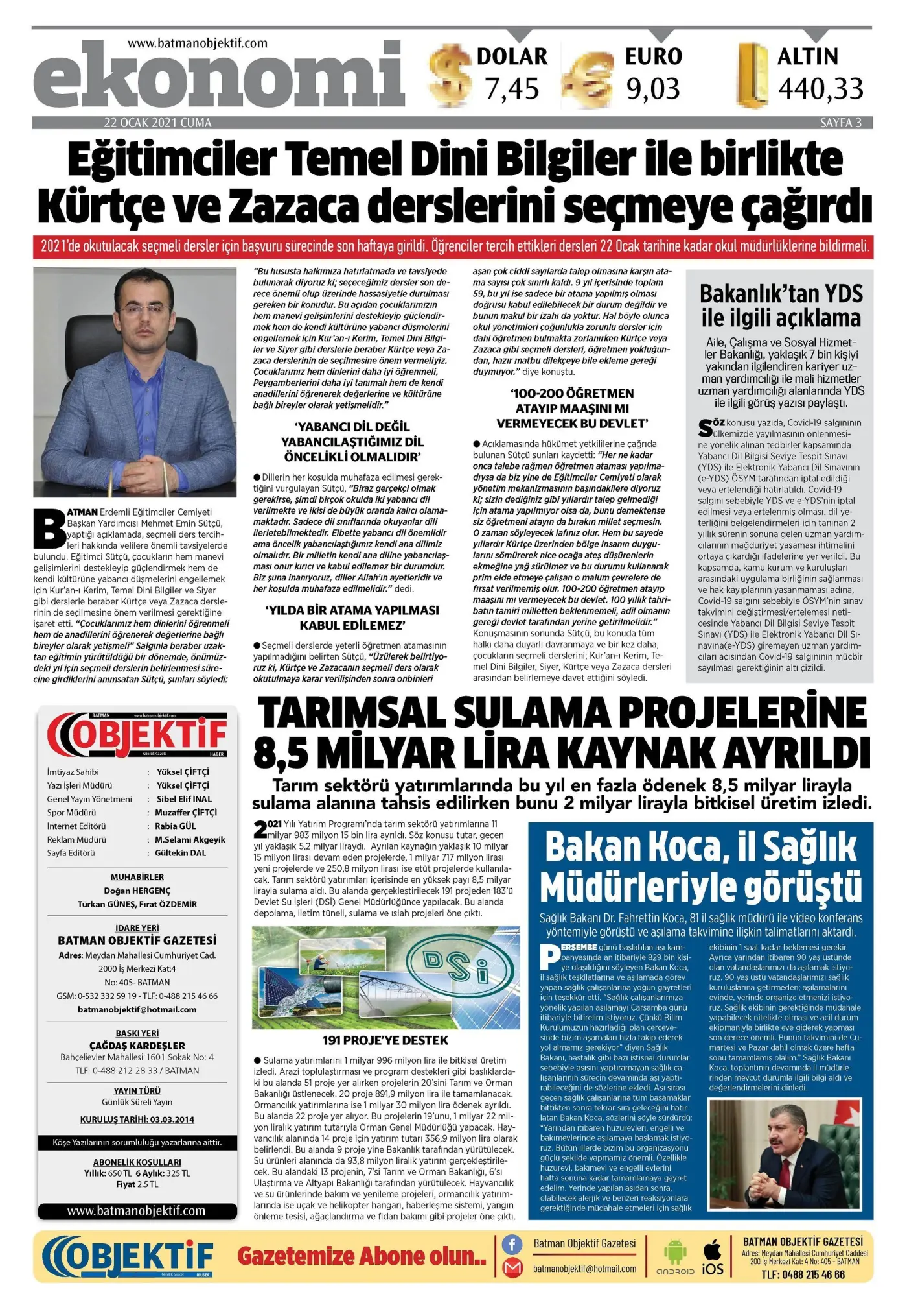21.01.2021 tarihli sayı, 3. sayfa