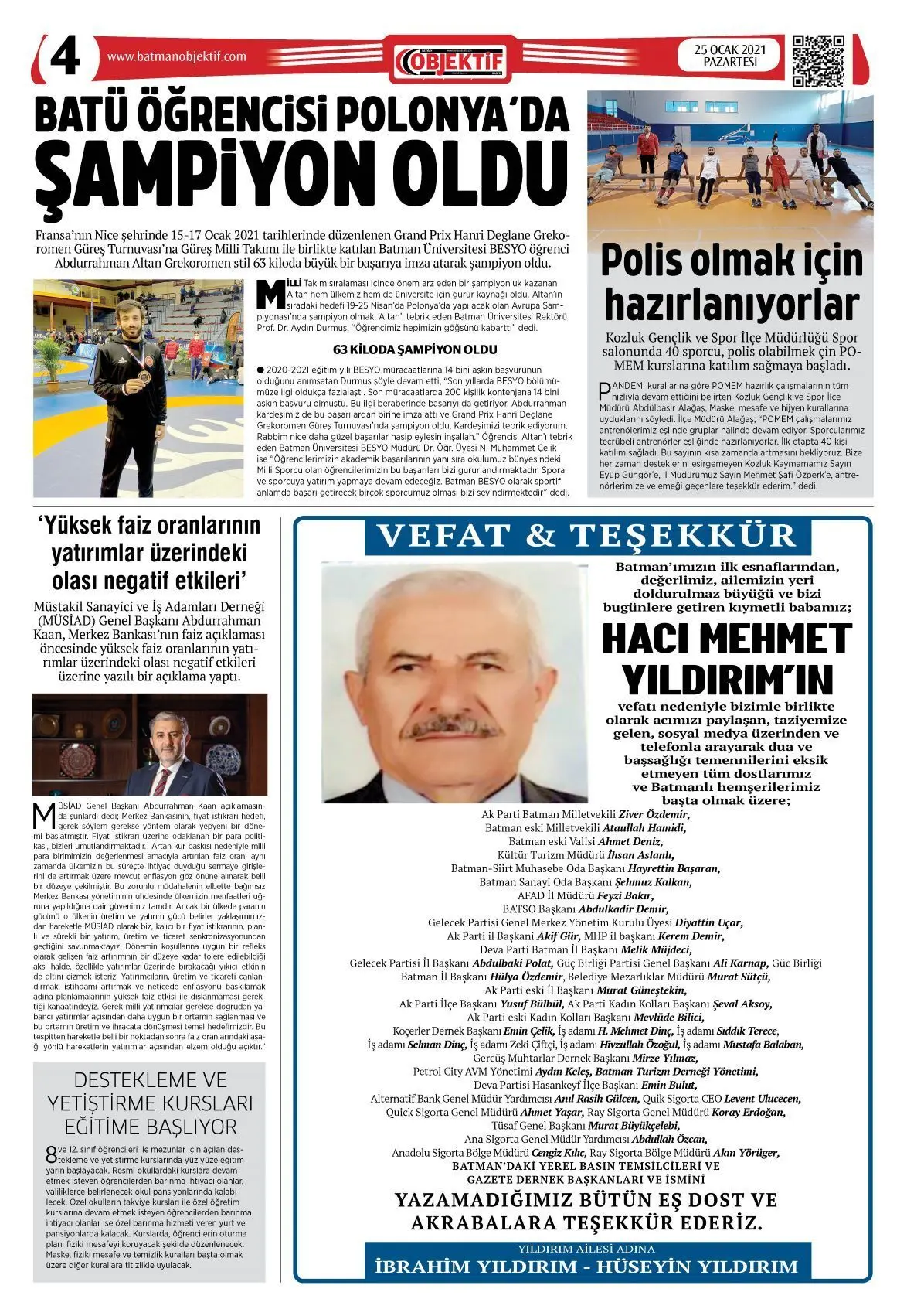 24.01.2021 tarihli sayı, 4. sayfa