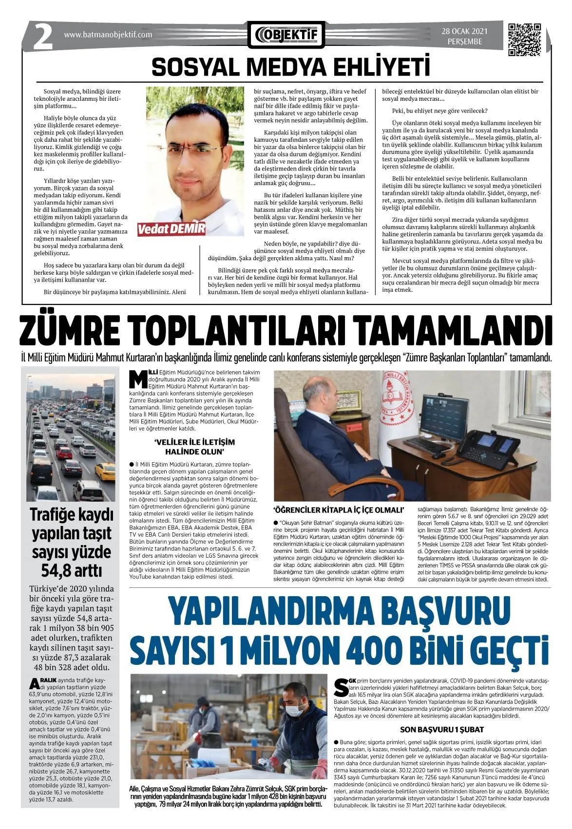 27.01.2021 tarihli sayı, 2. sayfa