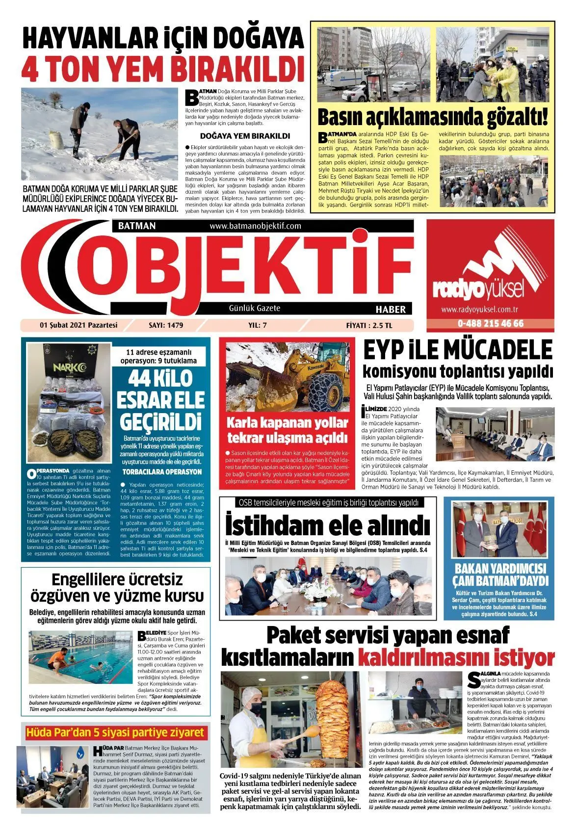 31.01.2021 tarihli sayı, 1. sayfa