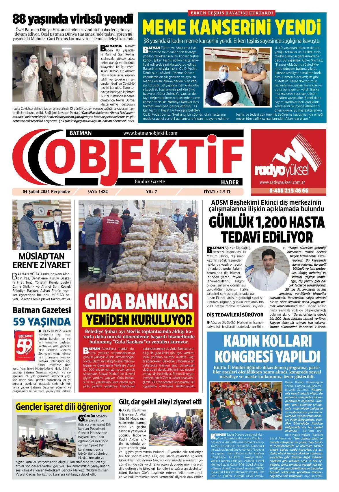 03.02.2021 tarihli sayı, 1. sayfa
