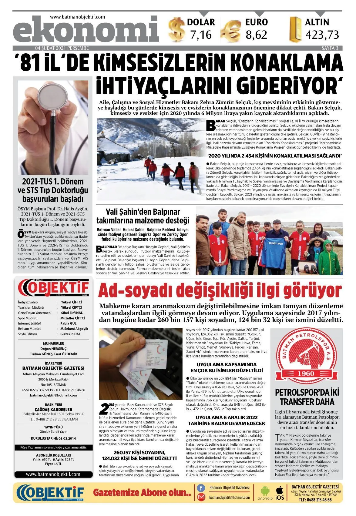 03.02.2021 tarihli sayı, 3. sayfa