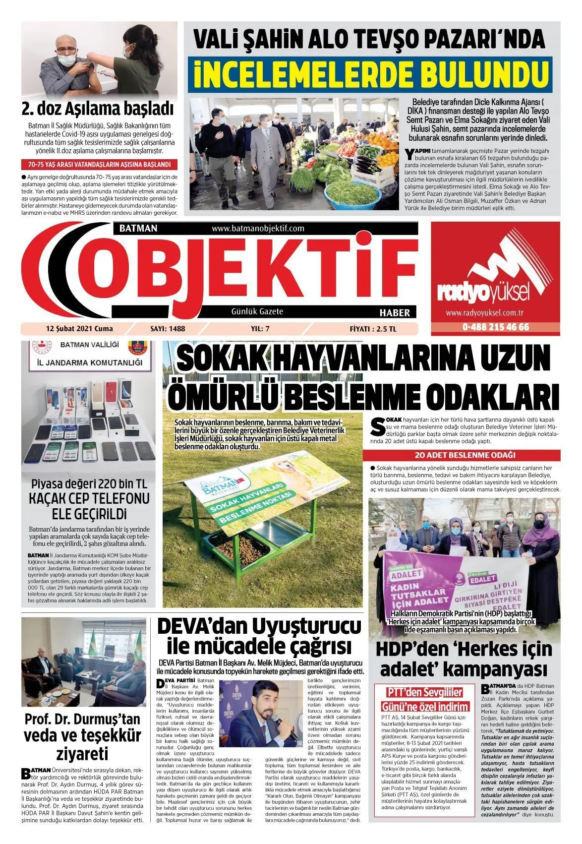 12.02.2021 tarihli sayı, 1. sayfa