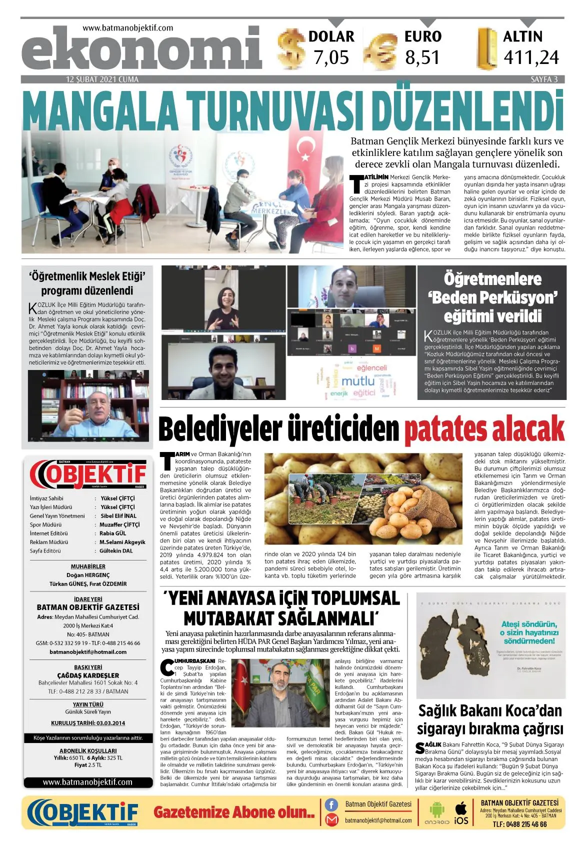 12.02.2021 tarihli sayı, 3. sayfa