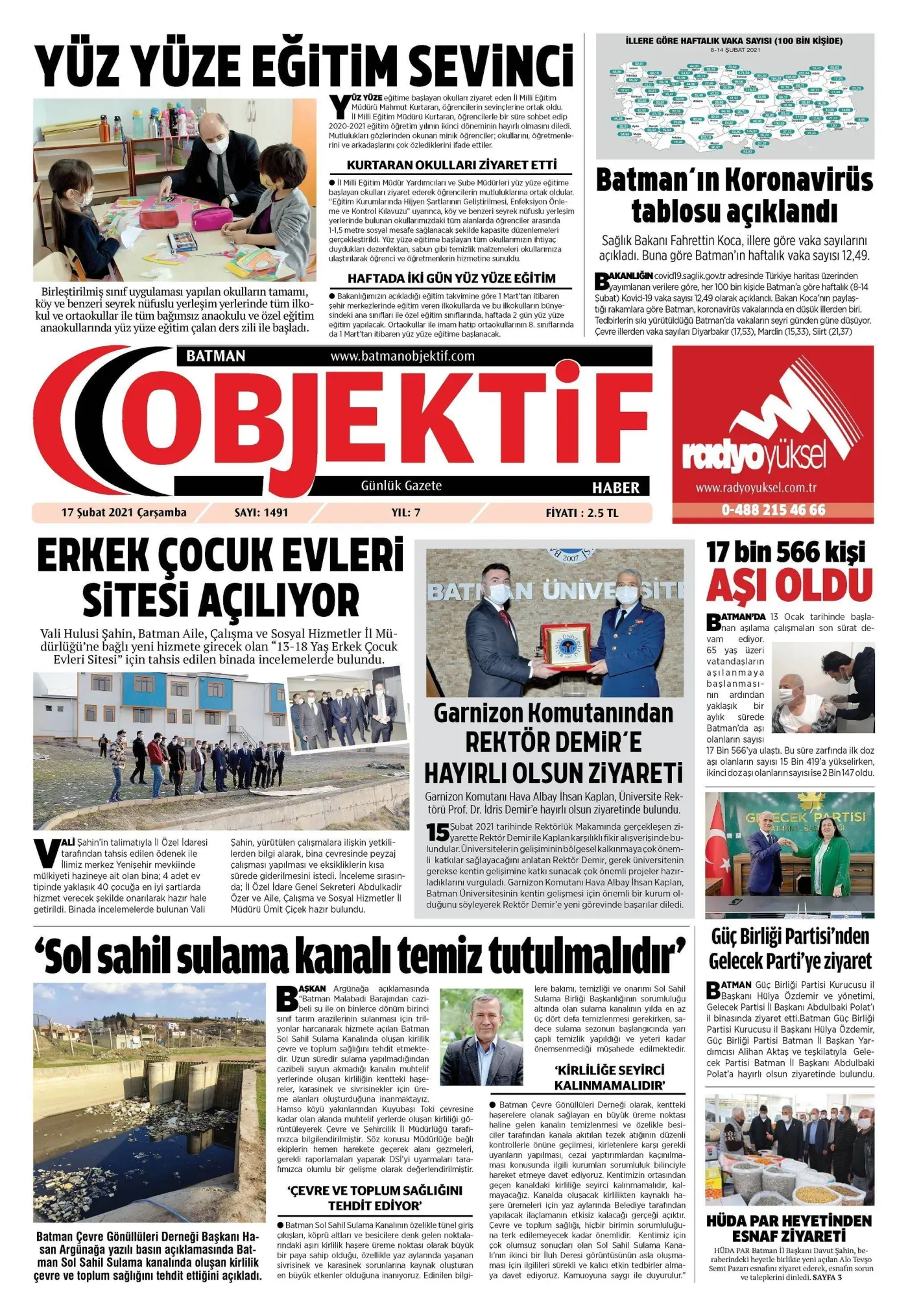 16.02.2021 tarihli sayı, 1. sayfa