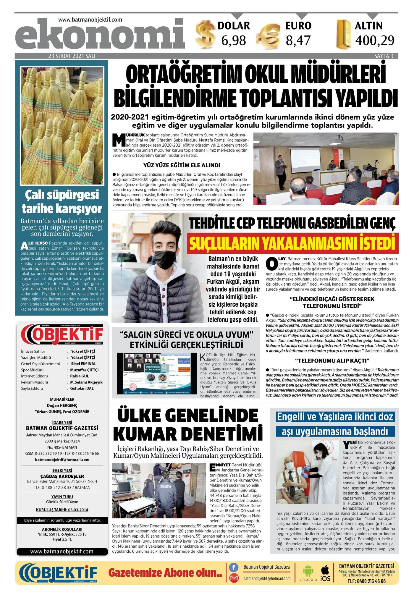 22.02.2021 tarihli sayı, 3. sayfa