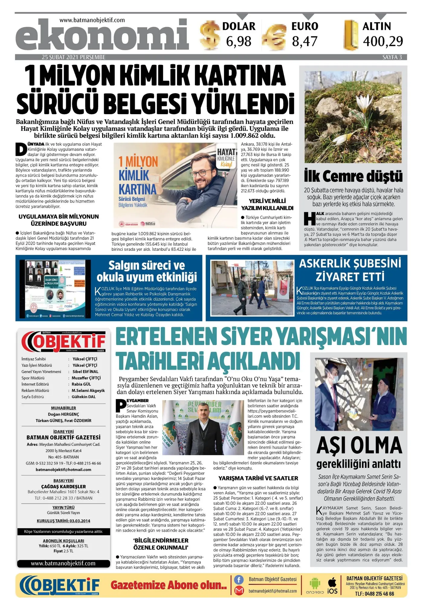 24.02.2021 tarihli sayı, 3. sayfa