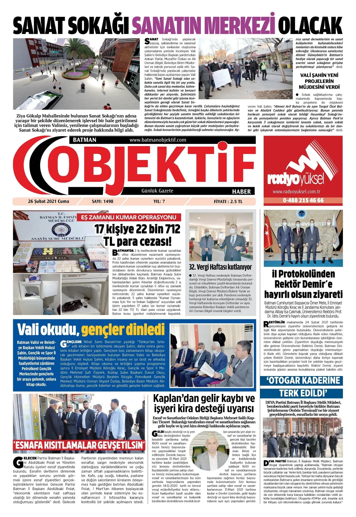 25.02.2021 tarihli sayı, 1. sayfa