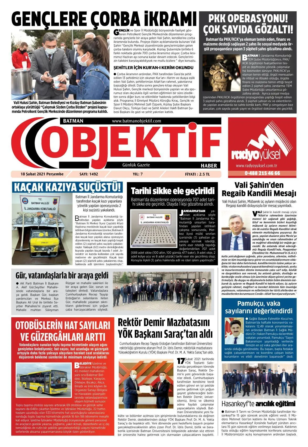 01.03.2021 tarihli sayı, 1. sayfa
