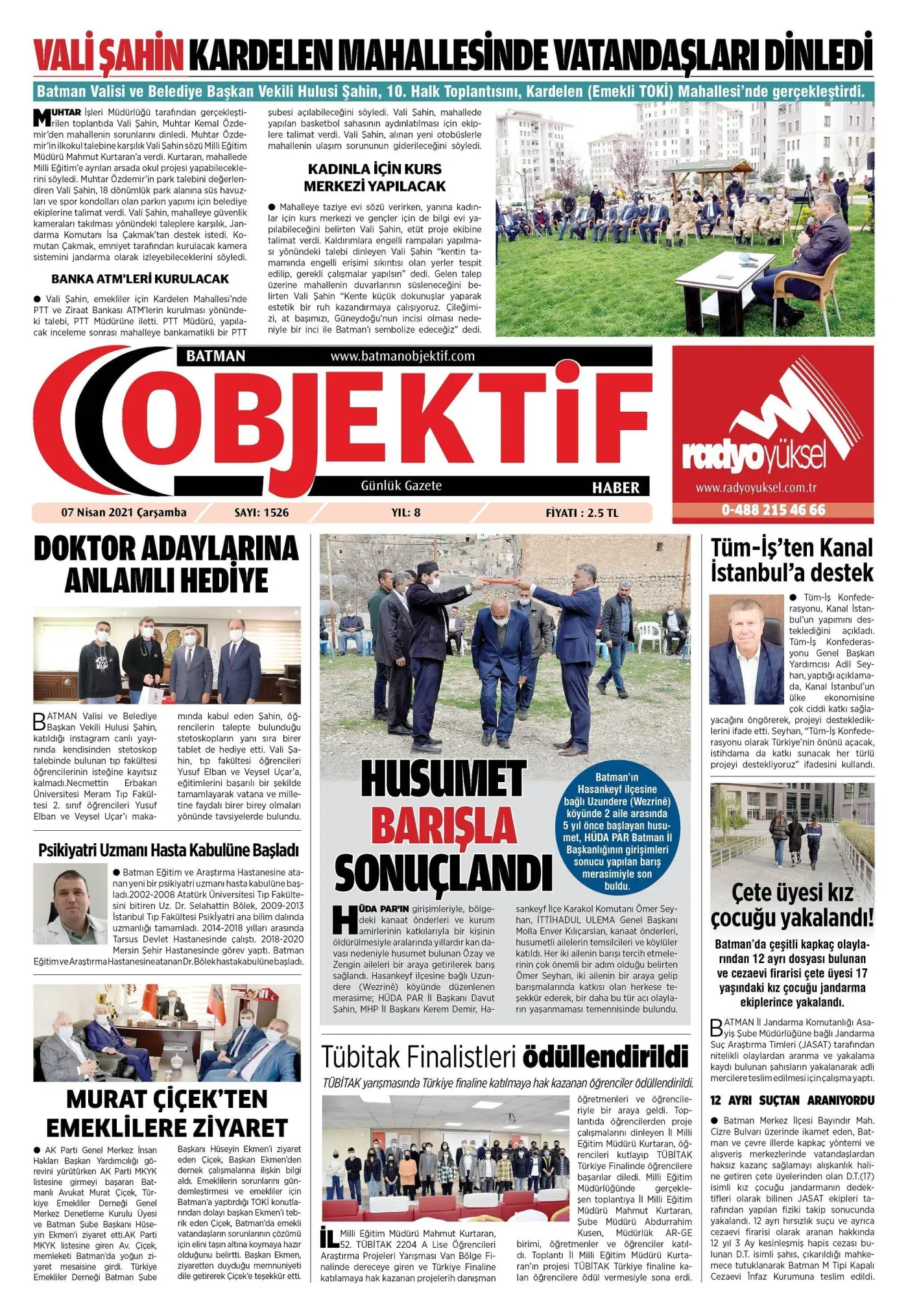 06.04.2021 tarihli sayı, 1. sayfa
