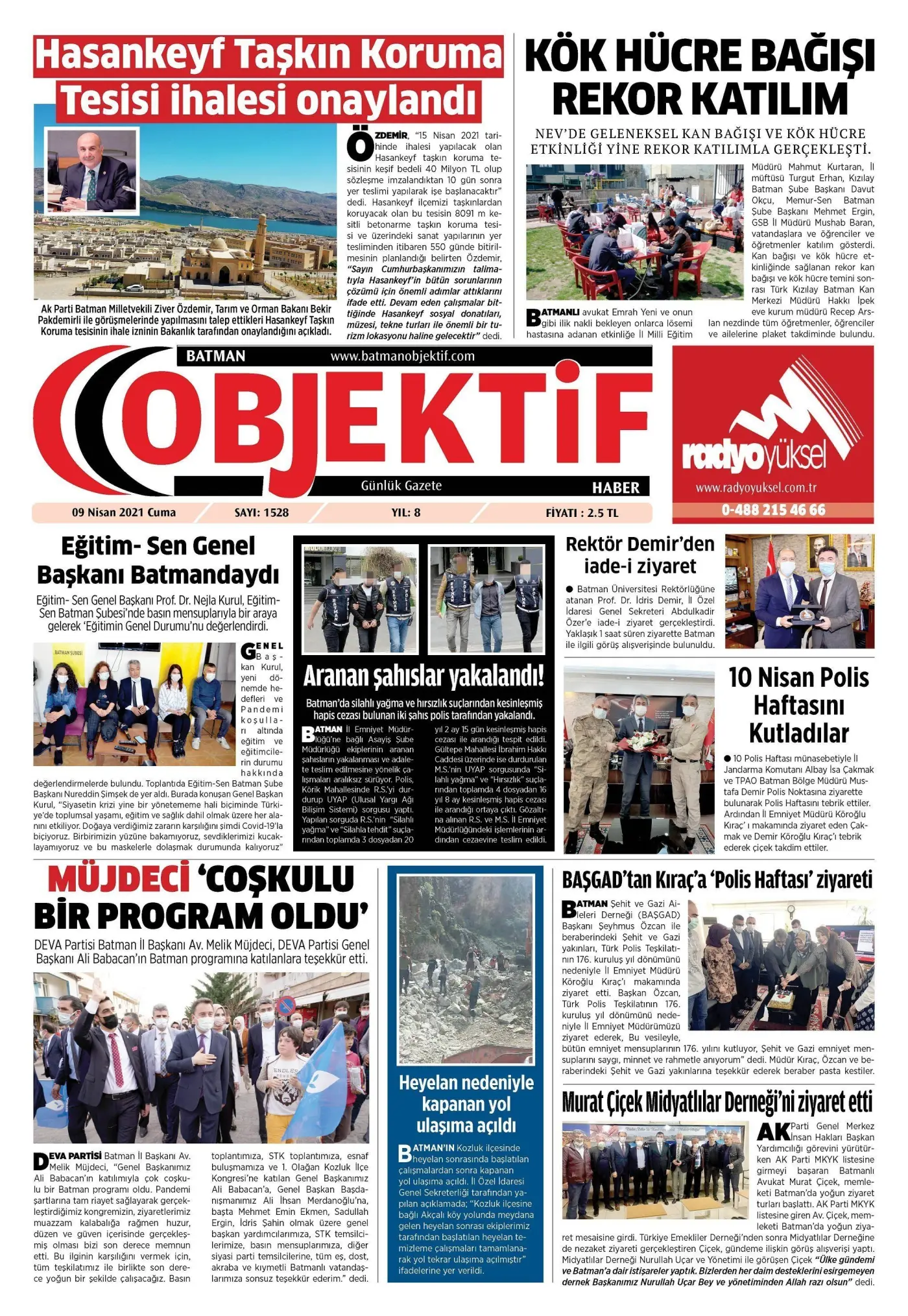 08.04.2021 tarihli sayı, 1. sayfa