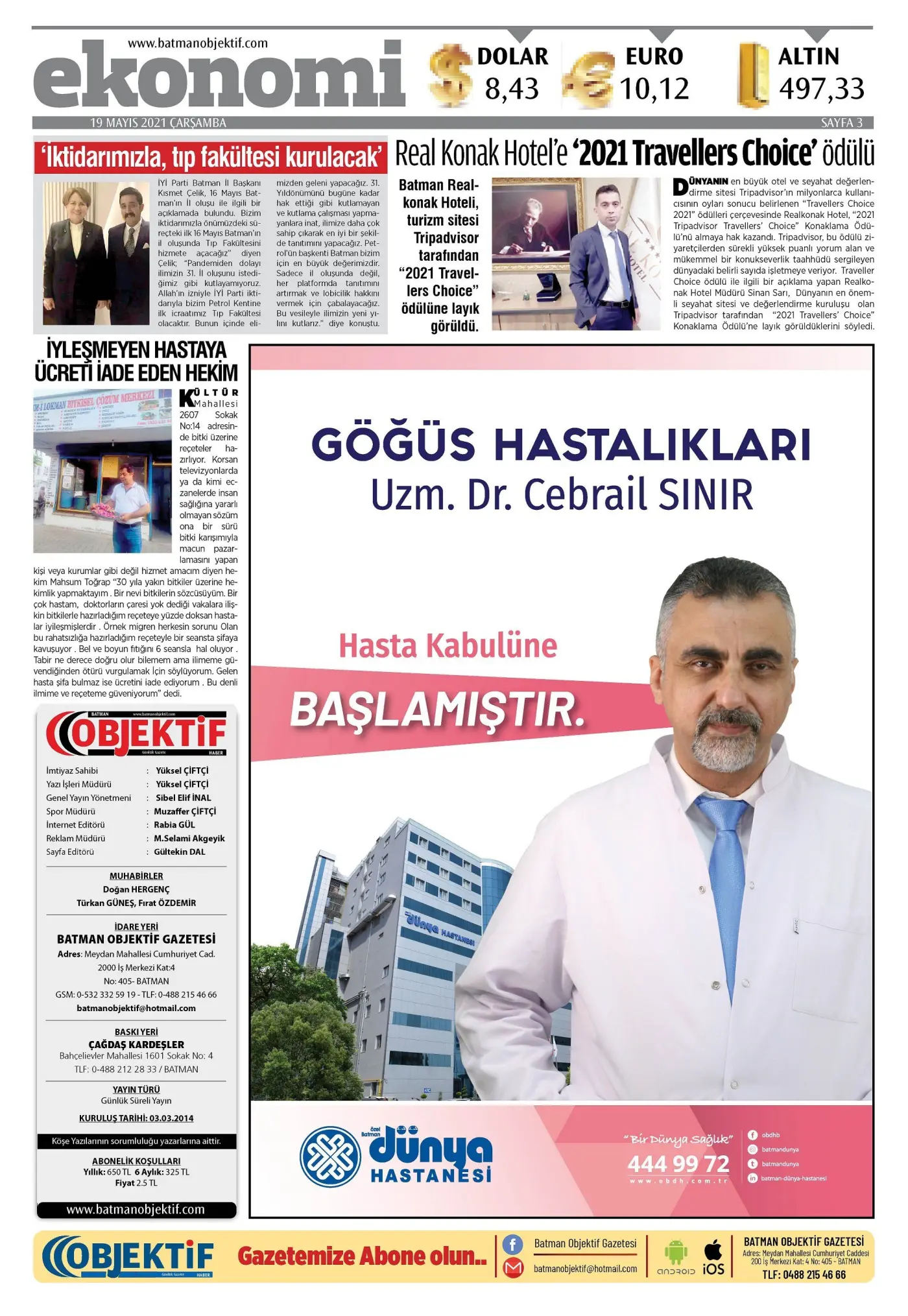 19.05.2021 tarihli sayı, 3. sayfa