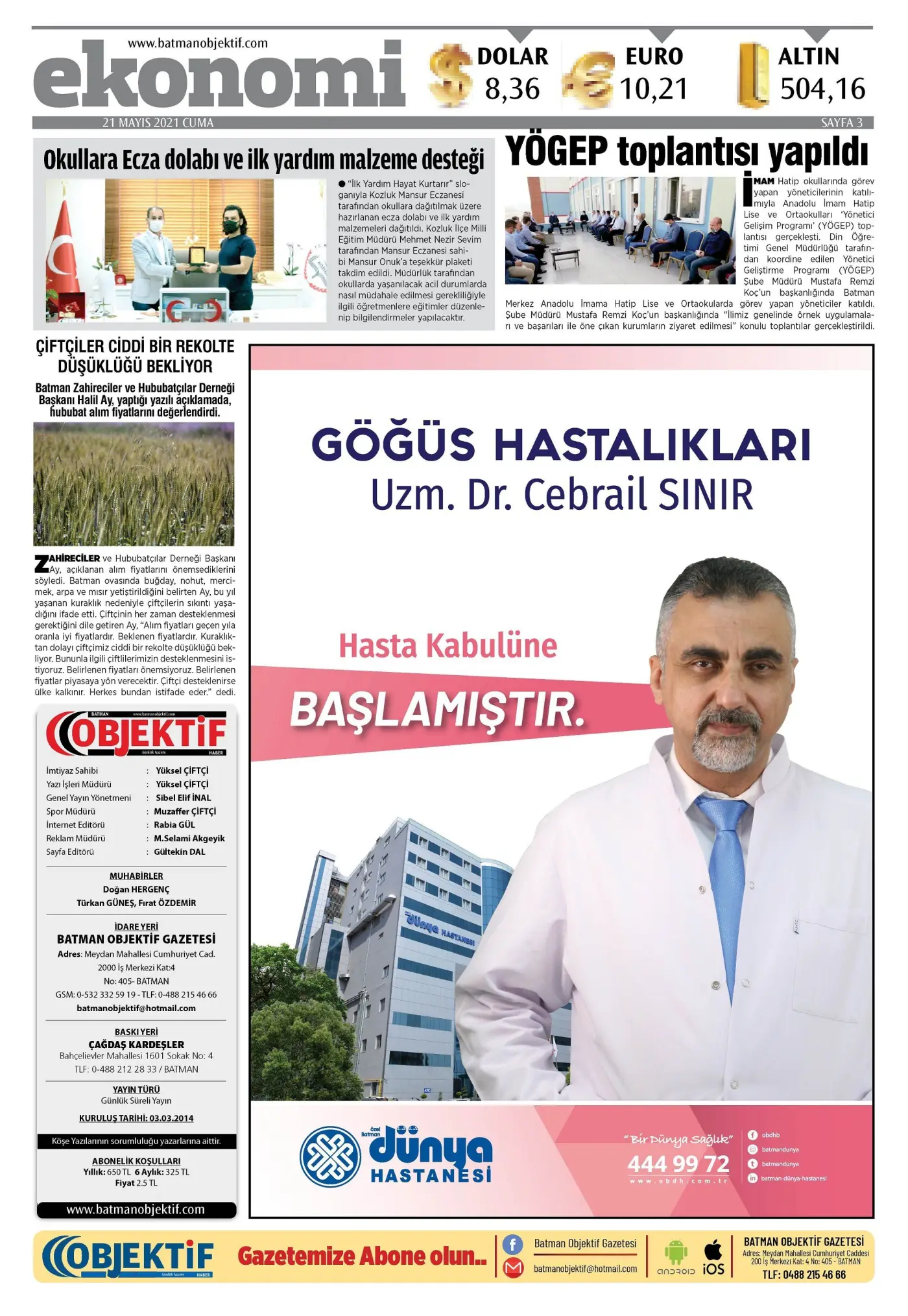 20.05.2021 tarihli sayı, 3. sayfa
