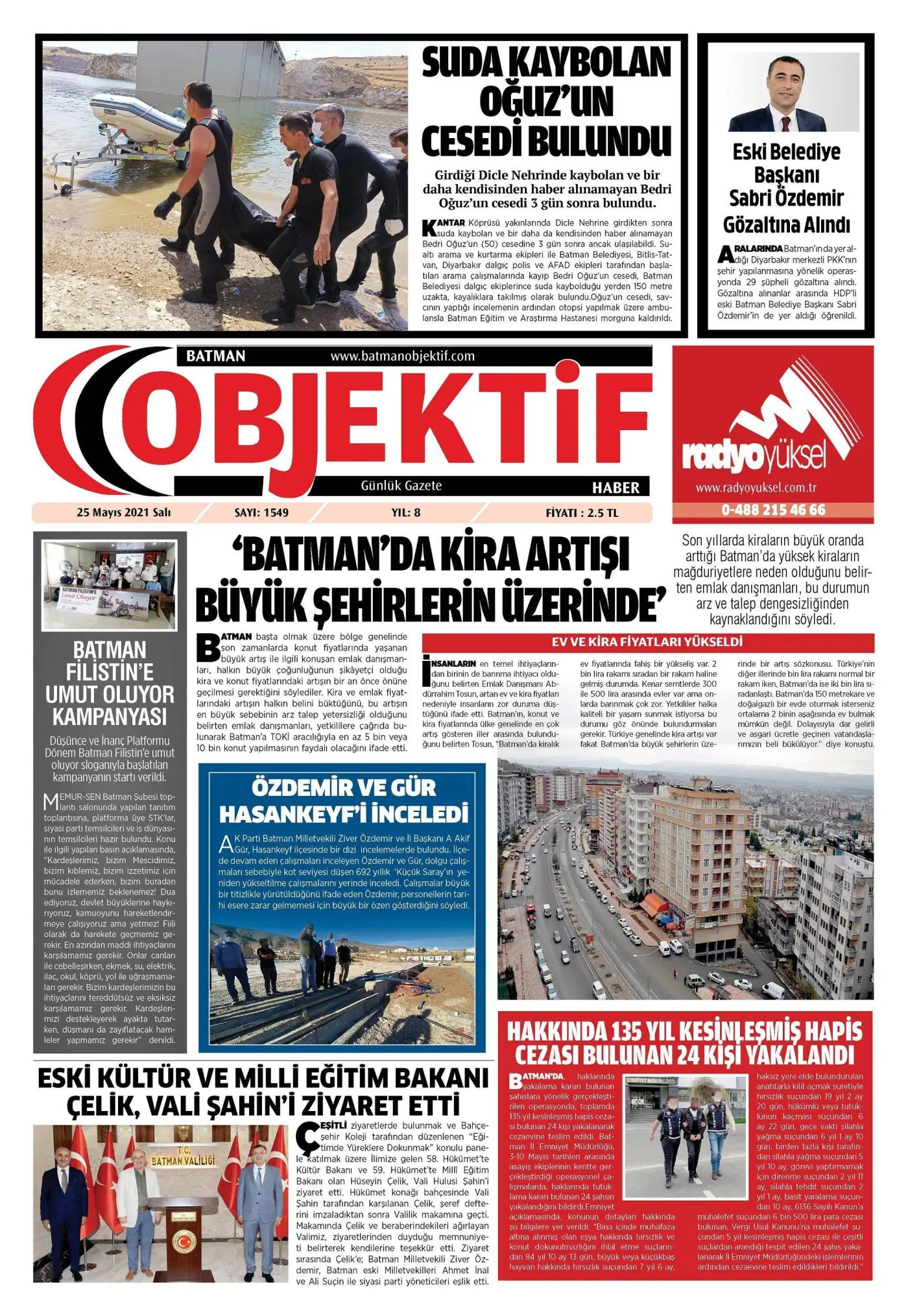 24.05.2021 tarihli sayı, 1. sayfa