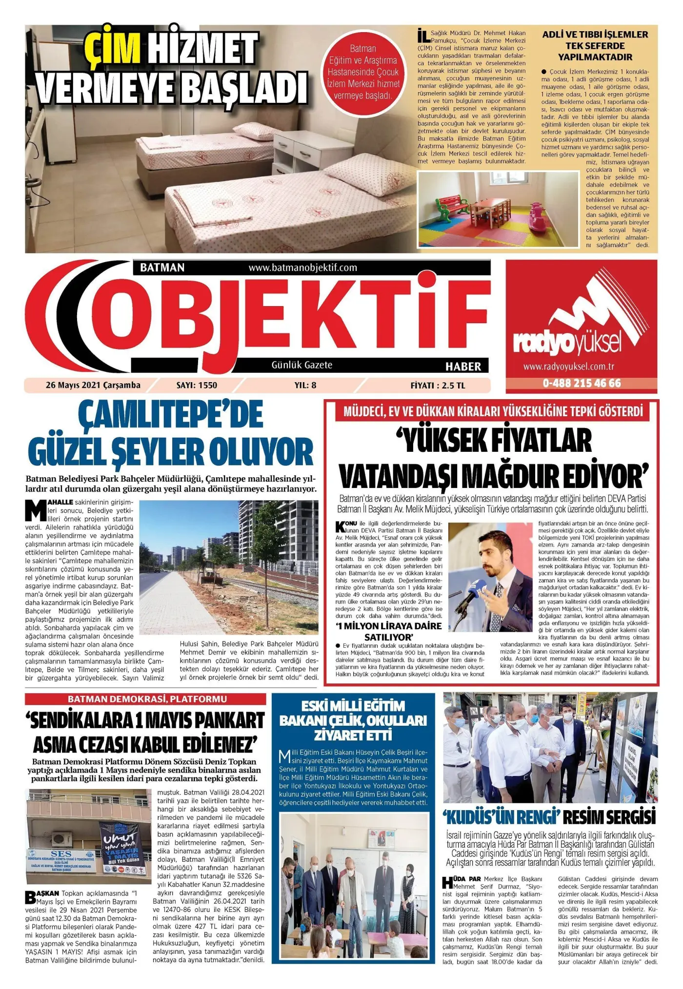 25.05.2021 tarihli sayı, 1. sayfa