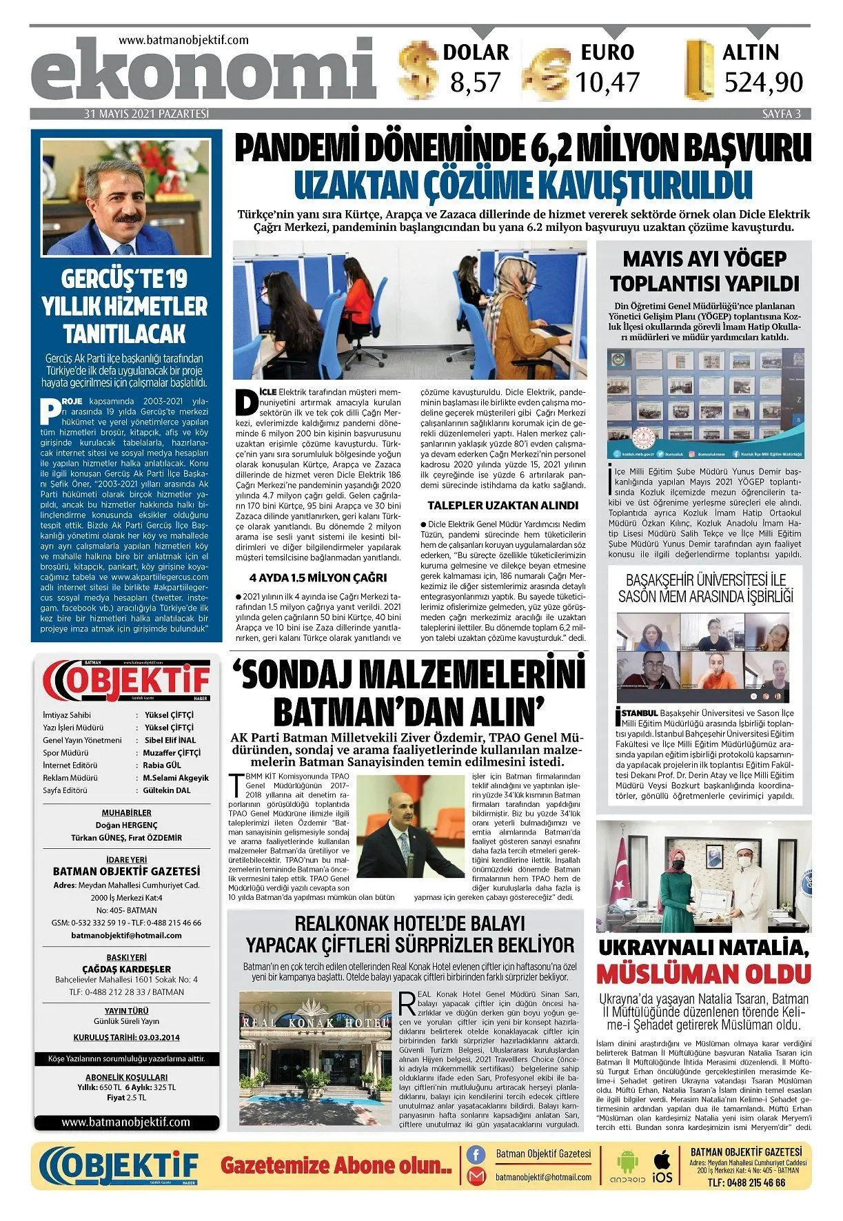 31.05.2021 tarihli sayı, 2. sayfa