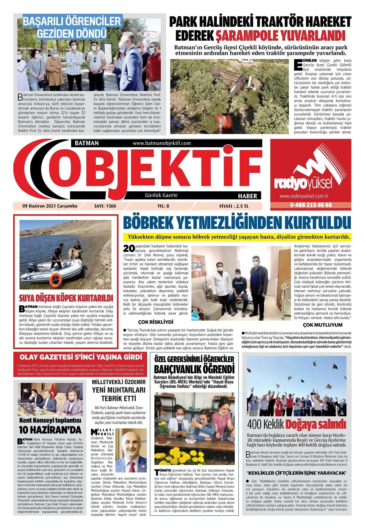 09.06.2021 tarihli sayı, 1. sayfa