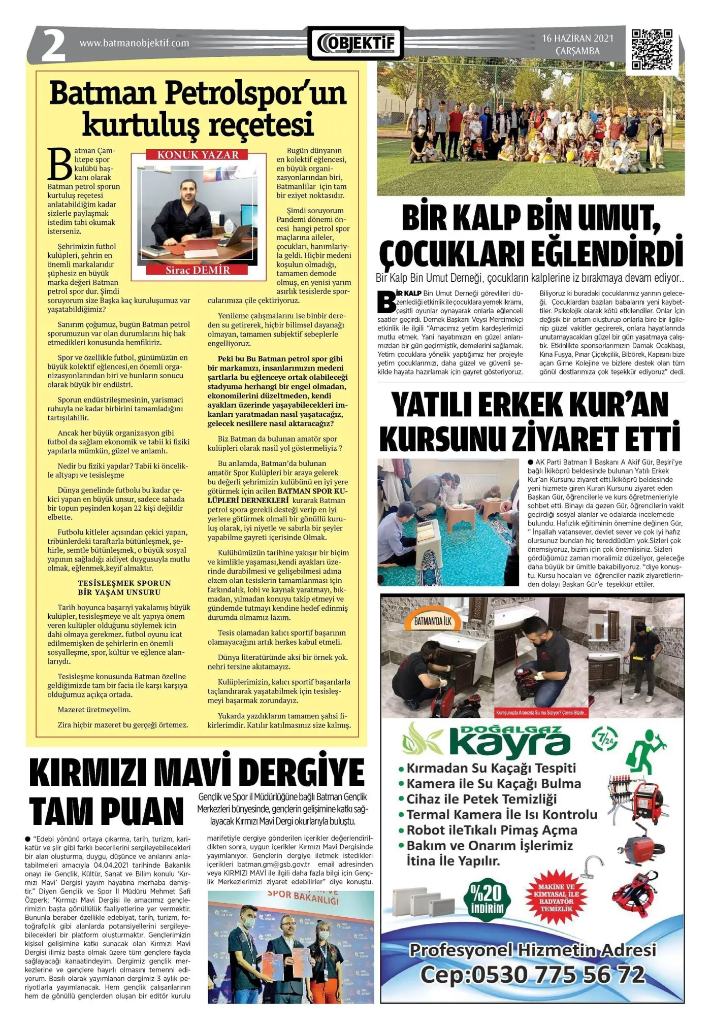 15.06.2021 tarihli sayı, 2. sayfa