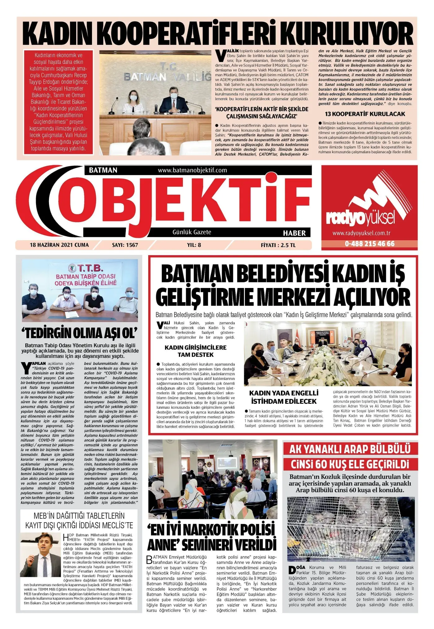 17.06.2021 tarihli sayı, 1. sayfa