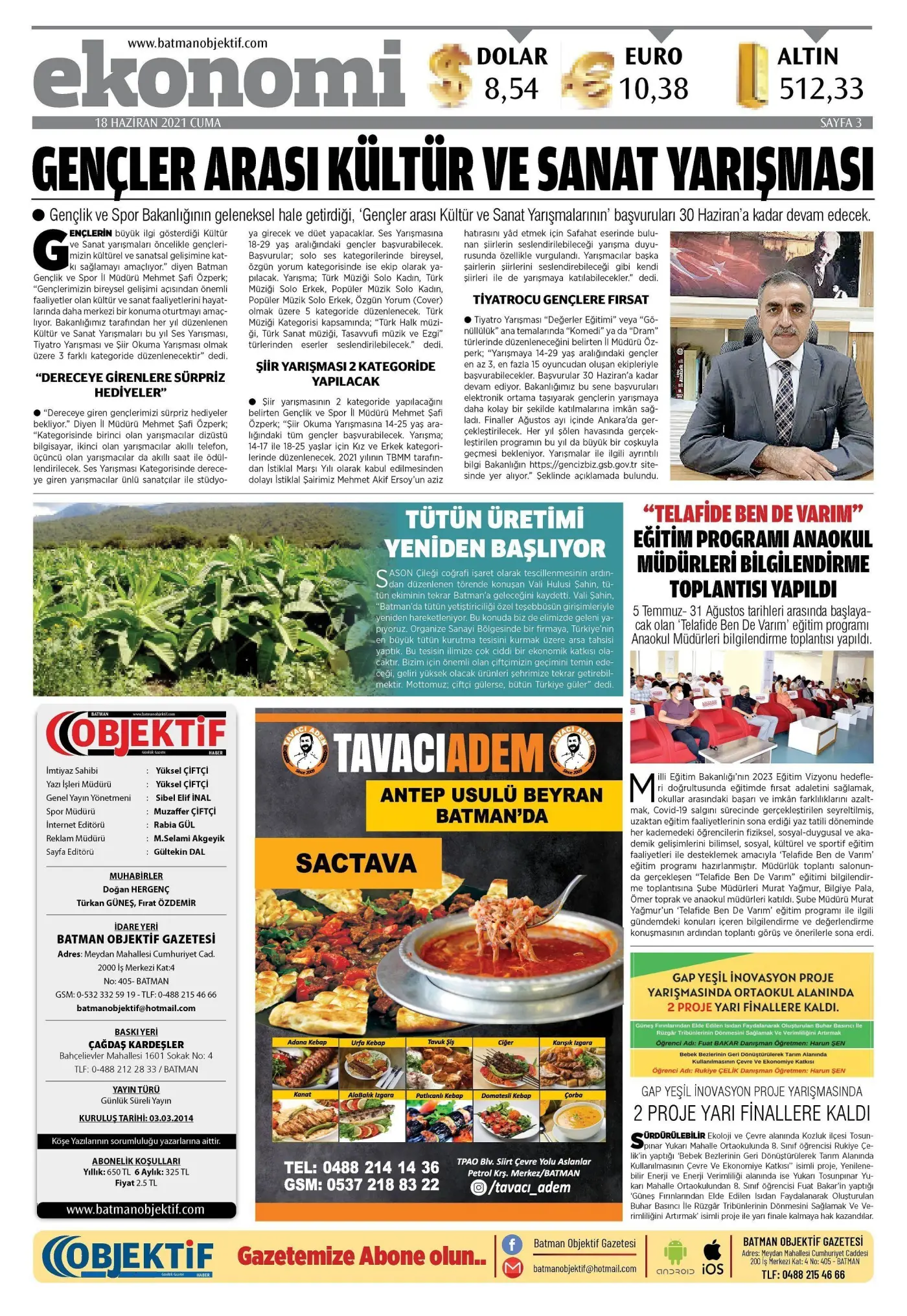 17.06.2021 tarihli sayı, 3. sayfa