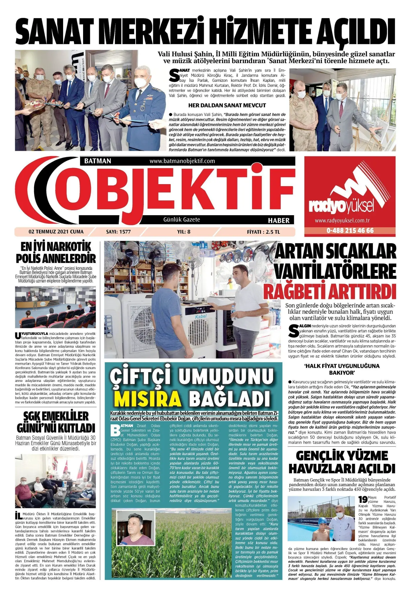 01.07.2021 tarihli sayı, 1. sayfa