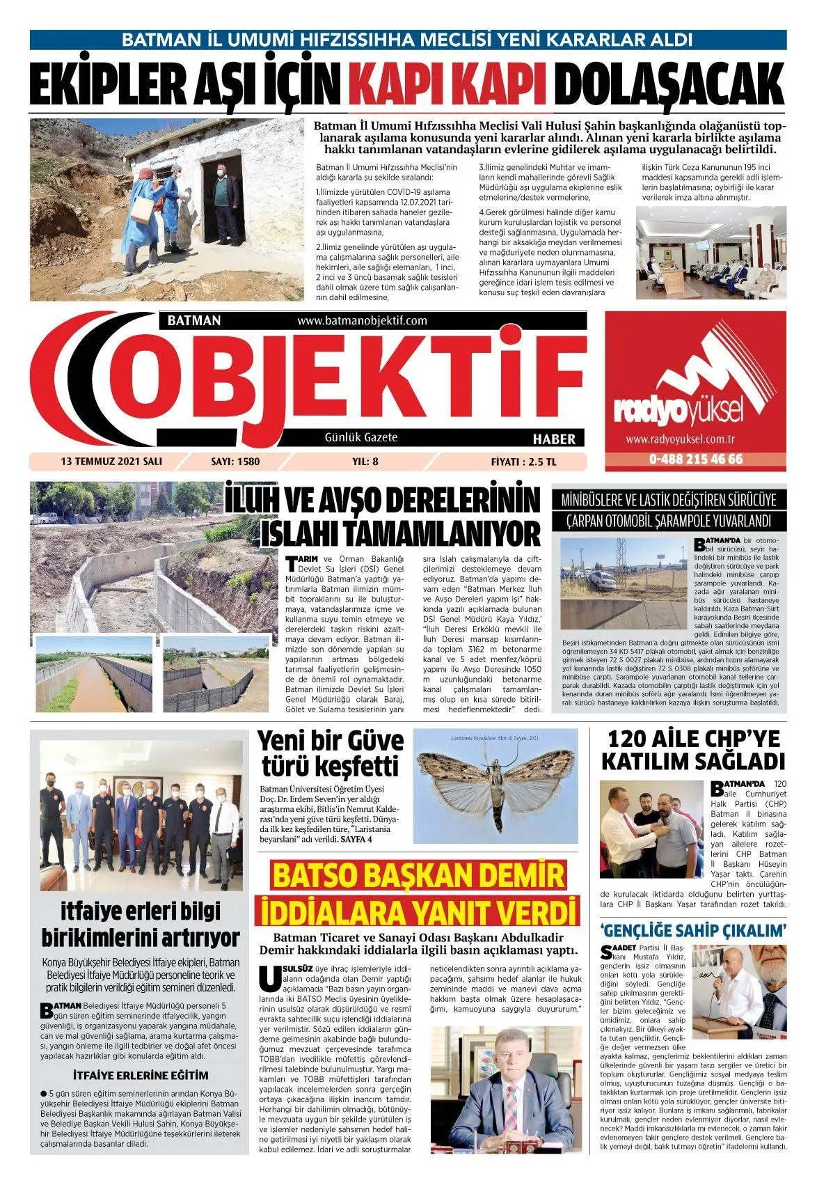 13.07.2021 tarihli sayı, 1. sayfa