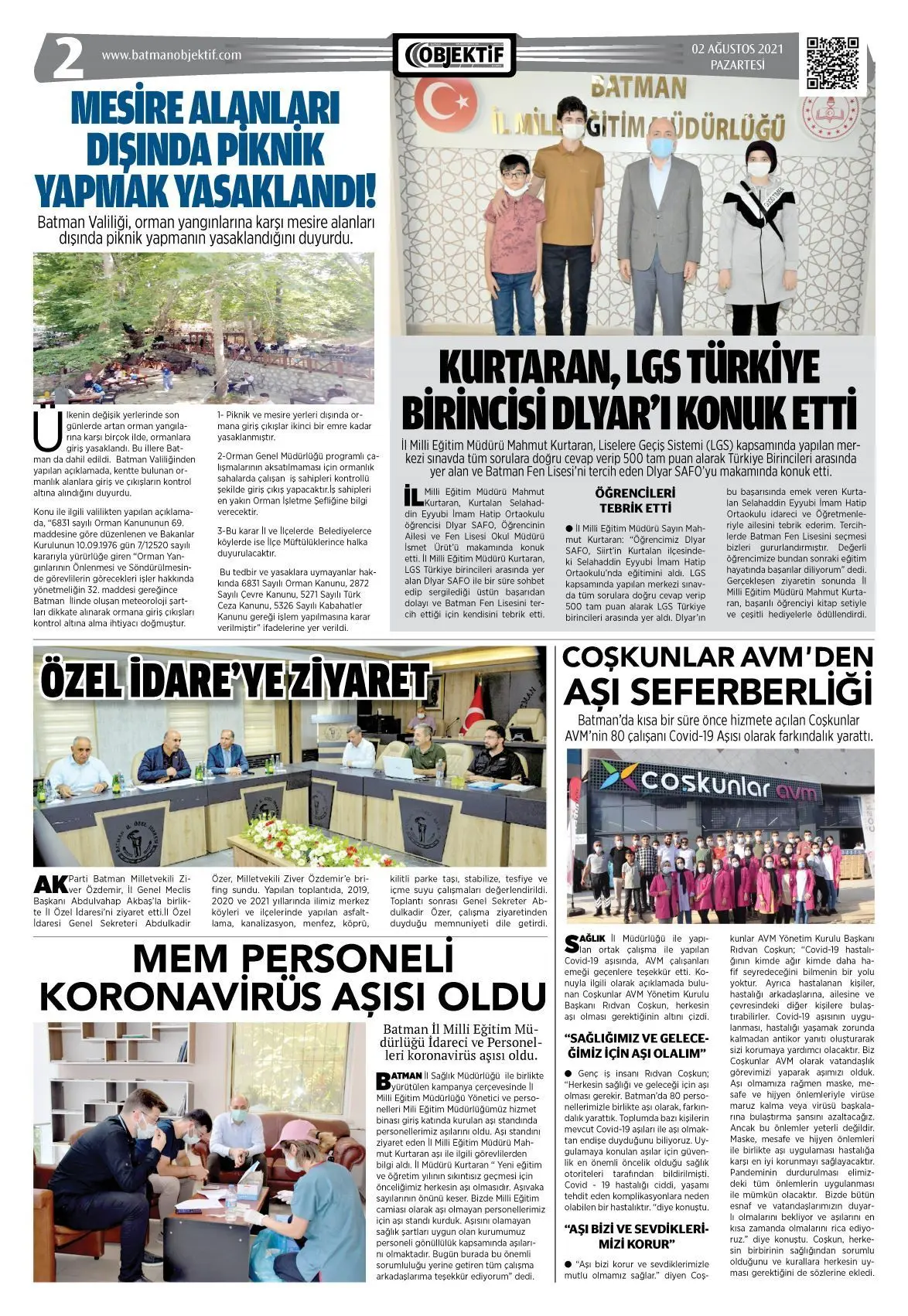 02.08.2021 tarihli sayı, 2. sayfa