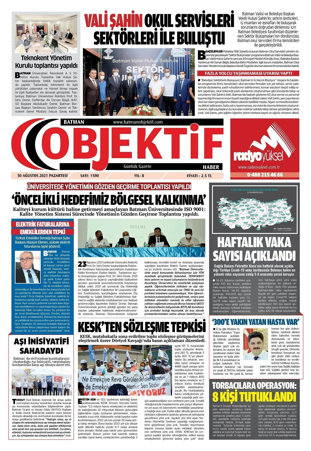 30.08.2021 tarihli sayı, 1. sayfa