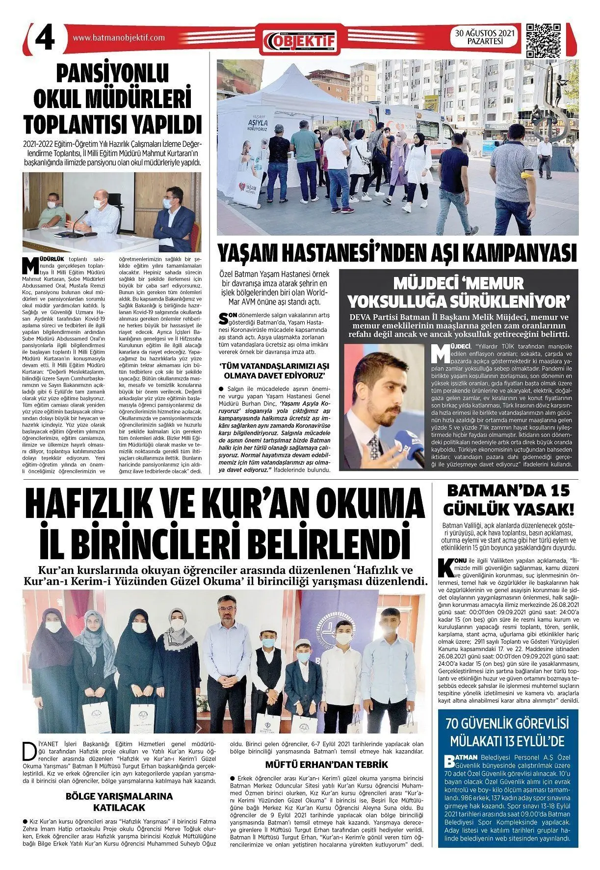 30.08.2021 tarihli sayı, 4. sayfa